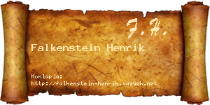Falkenstein Henrik névjegykártya