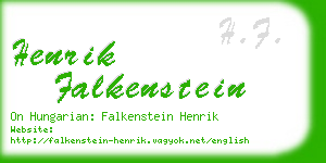 henrik falkenstein business card